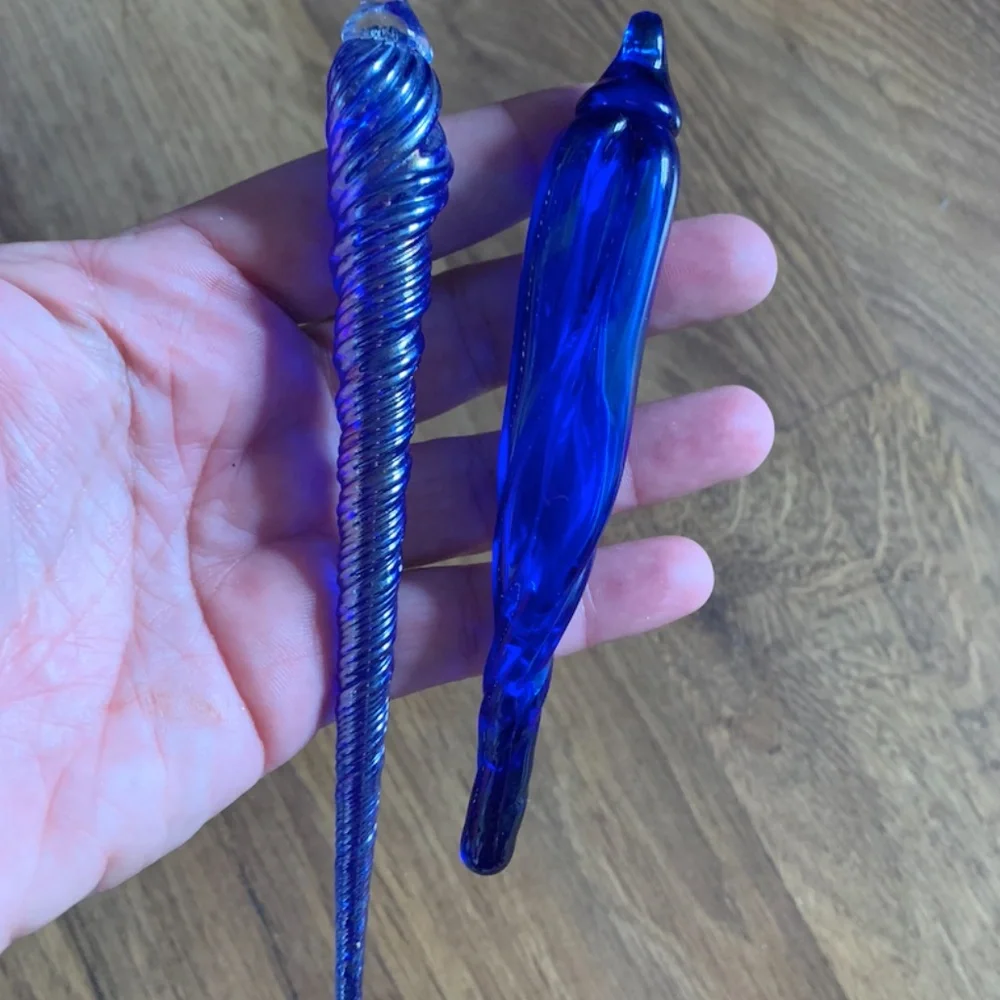 3 Glass Shell Ornaments